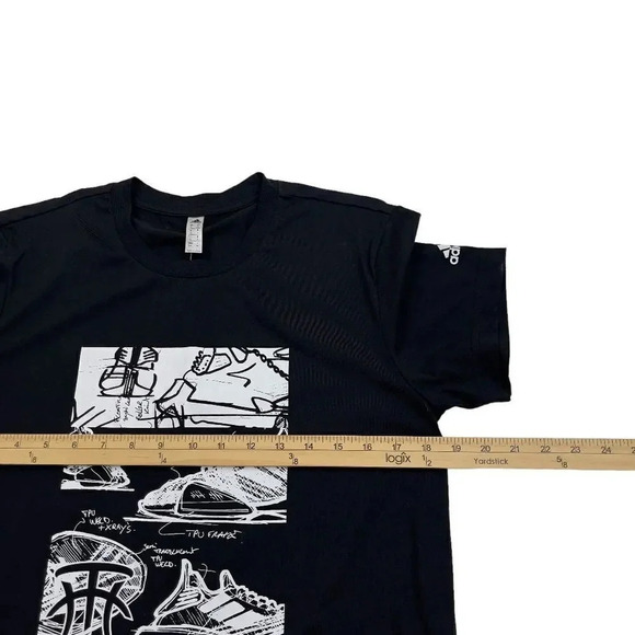 Adidas Black White TMAC Millennium T-shirt Size S - Picture 7 of 8